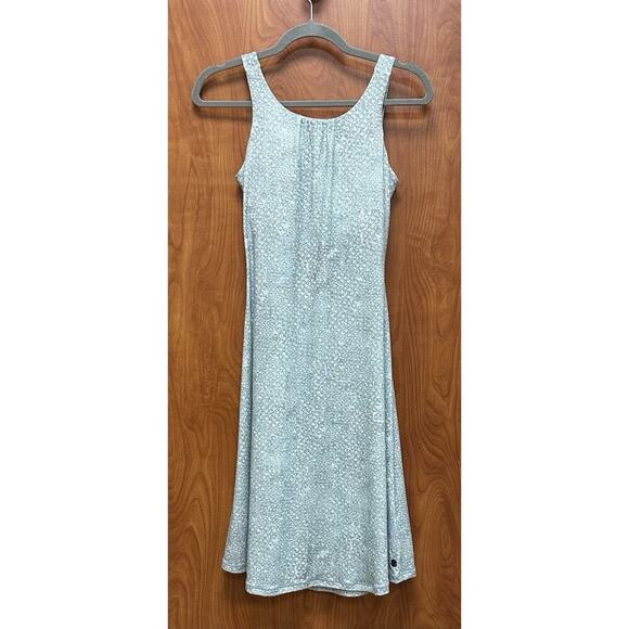 EUC prAna size M Padded bra Active Chalboard Dotty Skypath Flare Dress Open back - Picture 1 of 10